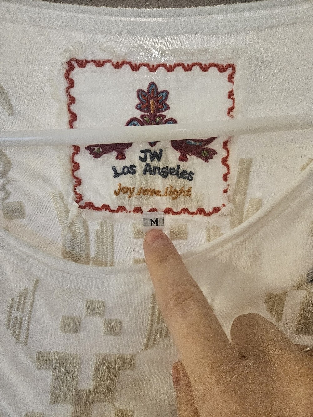 Johnny Was Floral Embroidered  Sheer T Shirt- Medium - Picture 3 of 11